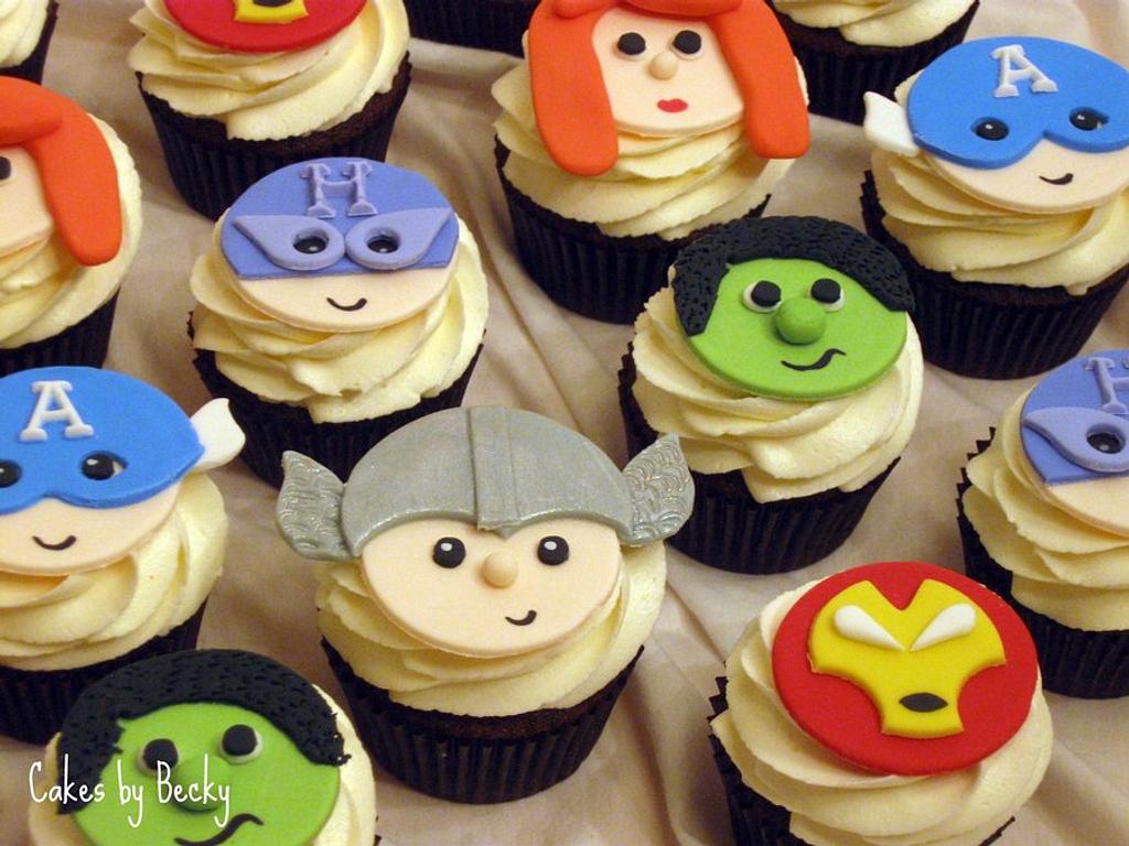 Avengers Cupcakes Cake by Becky Pendergraft CakesDecor