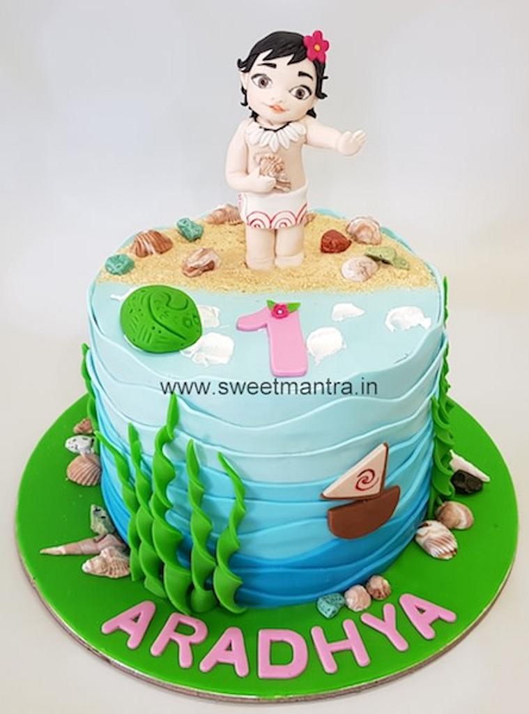 Tx Moana Theme Tropical Birthday Baby Moana Baby 1st Birthday Luau Acrylic  Cake Topper For Party Decorations Supplier - Cake Decorating Supplies -  AliExpress