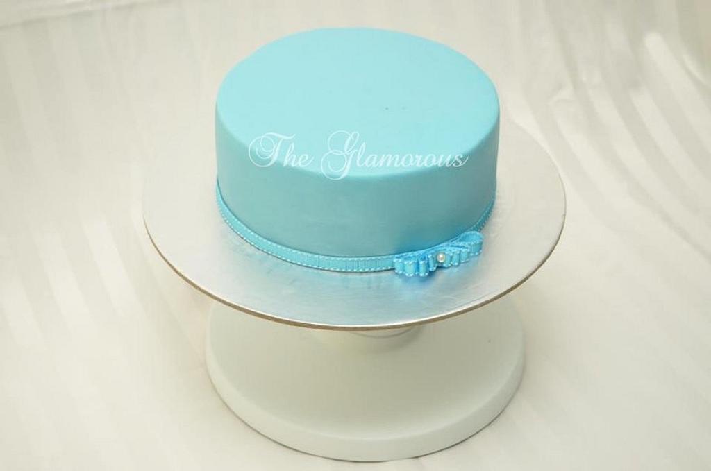 Premium Photo | Blue cake with stars. cake space