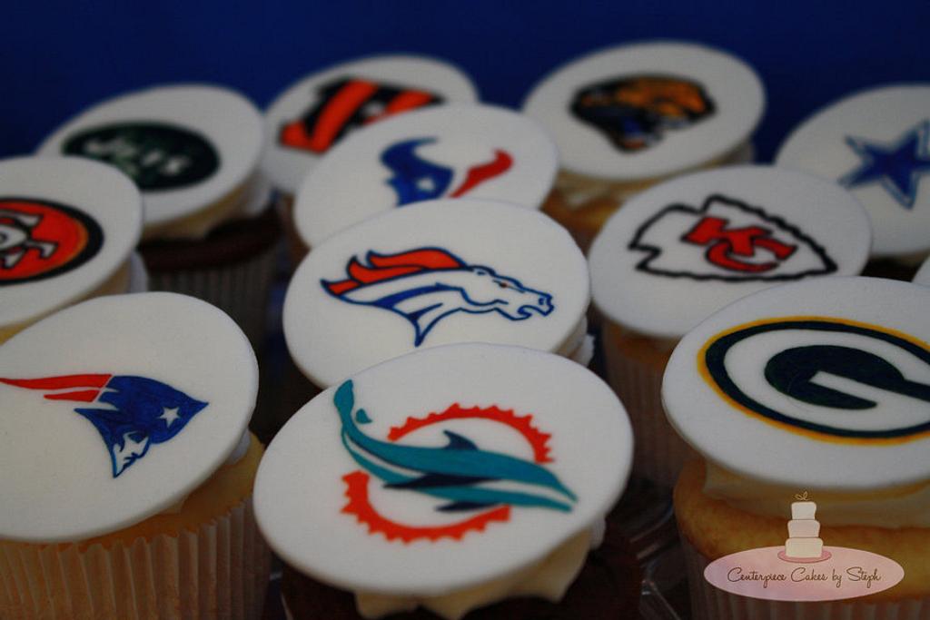 Hand Painted NFL Cupcakes! - Decorated Cake by - CakesDecor