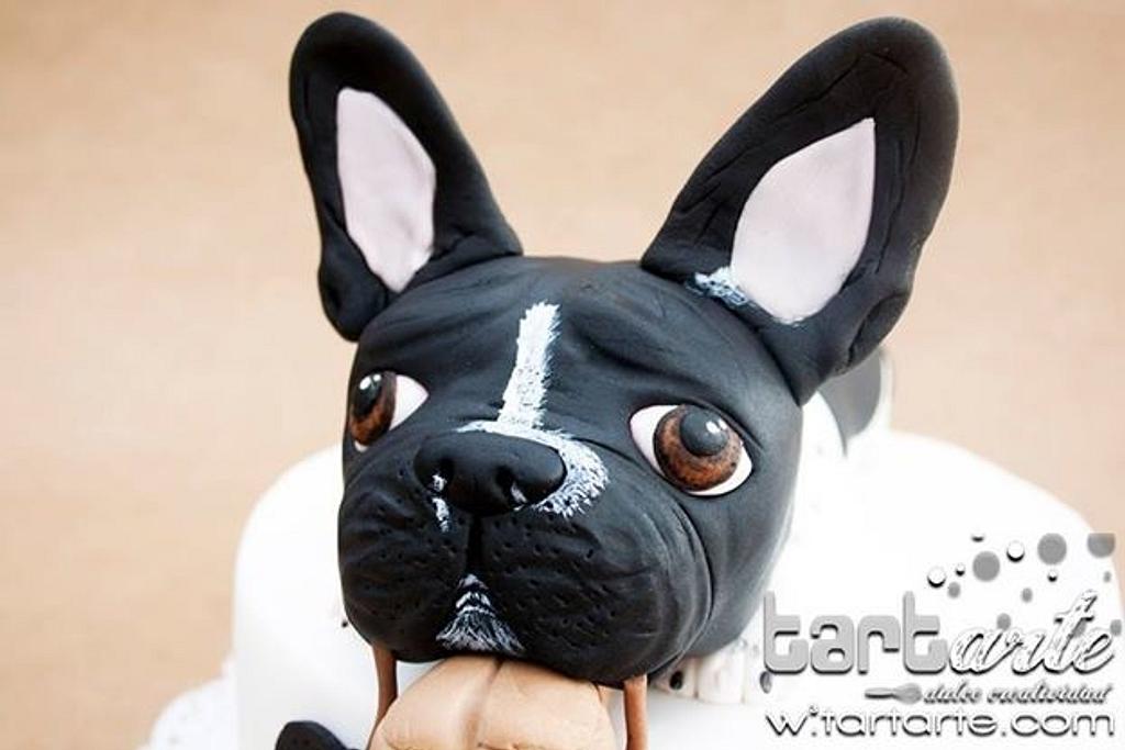 french bulldog cake