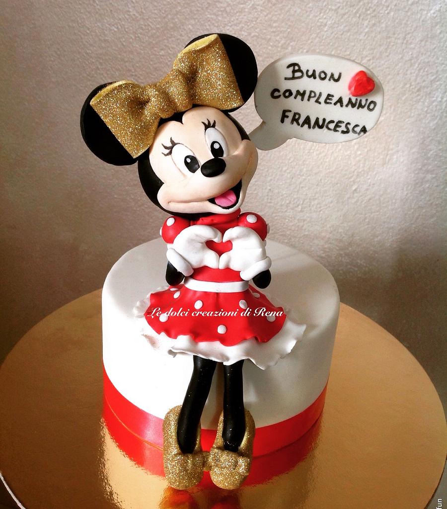 Minnie mouse fondant cake topper - Decorated Cake by - CakesDecor