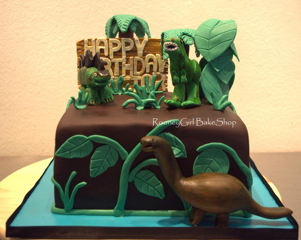 Dinosaur Head Layer Cake - Classy Girl Cupcakes