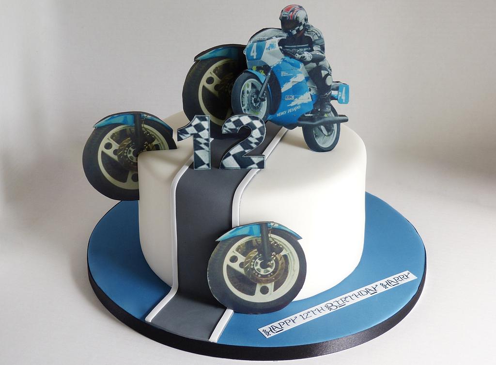 Motorbike cake - Decorated Cake by Angel Cake Design - CakesDecor
