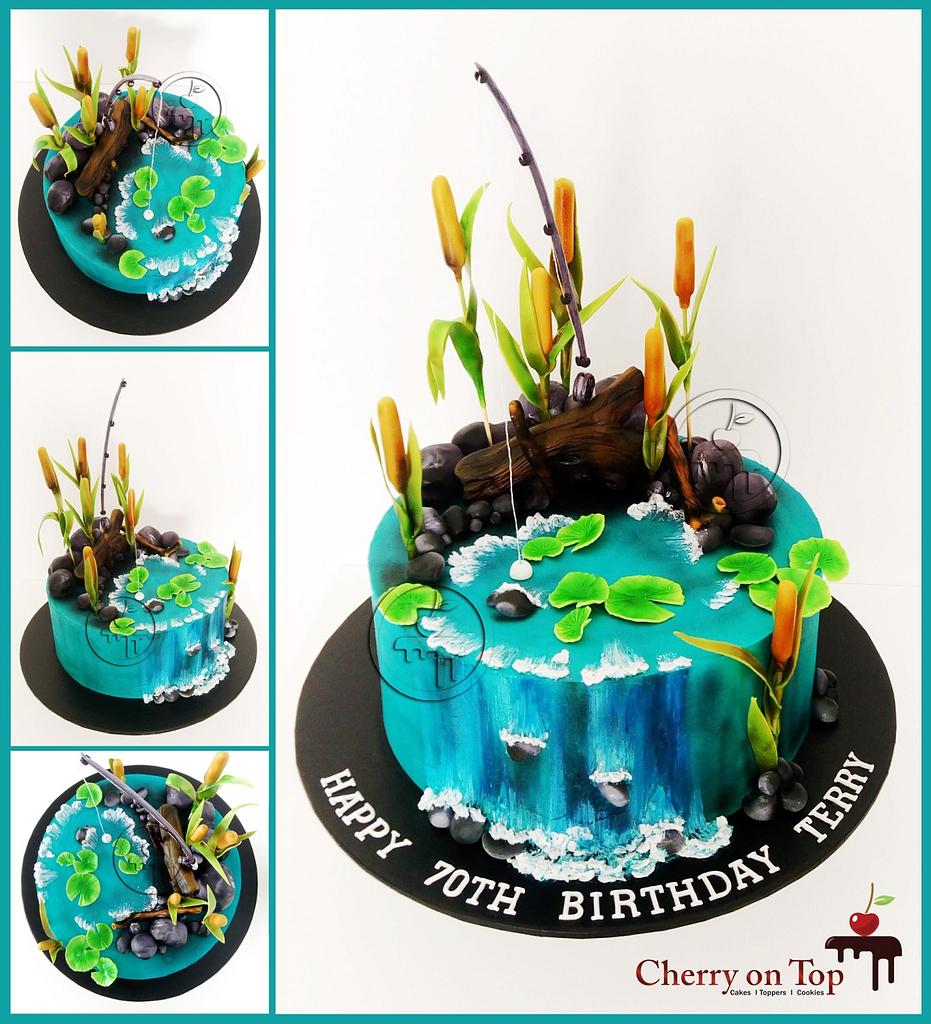 Cake tag: fisherman cake topper - CakesDecor