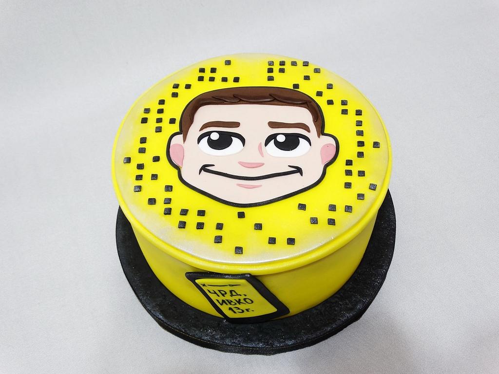 Snapchat Logo Edible Cake Topper Image ABPID51775 8 in Round - Walmart.com