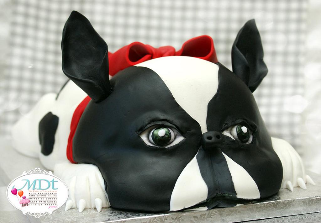 french bulldog cake