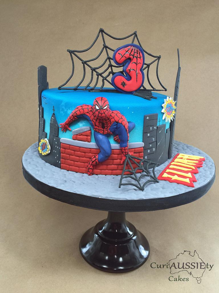 Round Spiderman Theme Cream Cake, For Birthday Parties, Weight: 600g