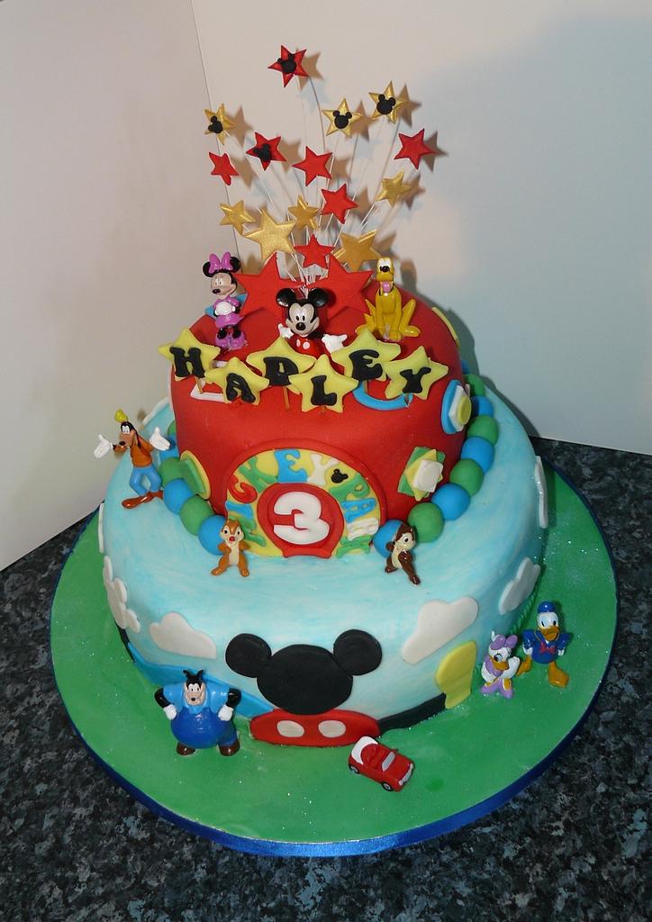 2tier Mickey Mouse Clubhouse Cake - Cake by Krazy - CakesDecor