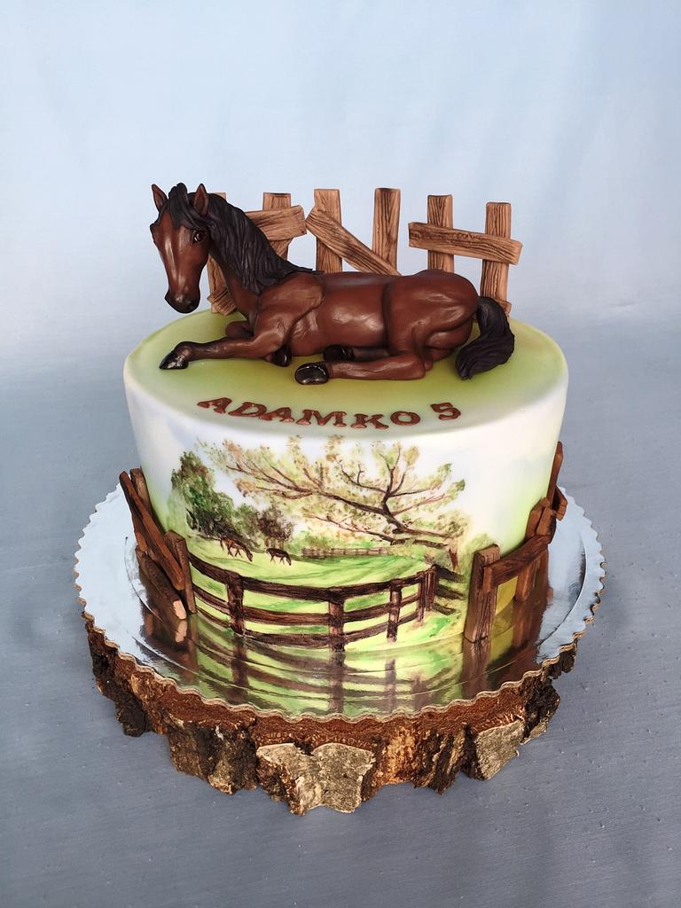 Girl & Horse Cake