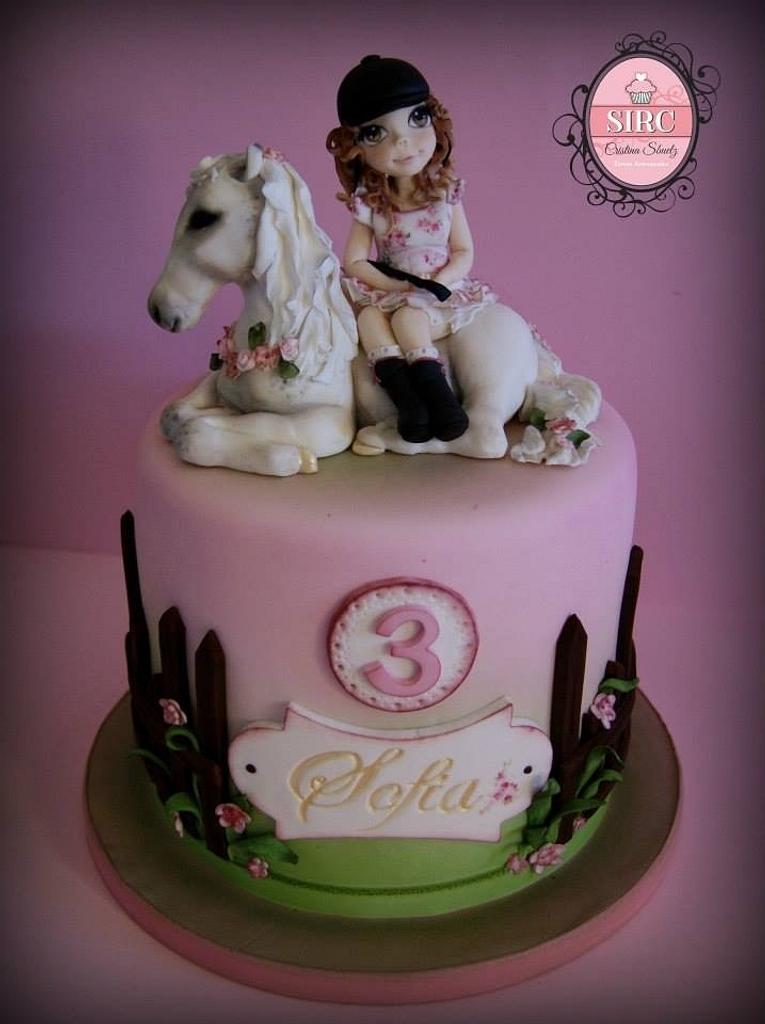 Niña con su caballo - Decorated Cake by Cristina Sbuelz - CakesDecor