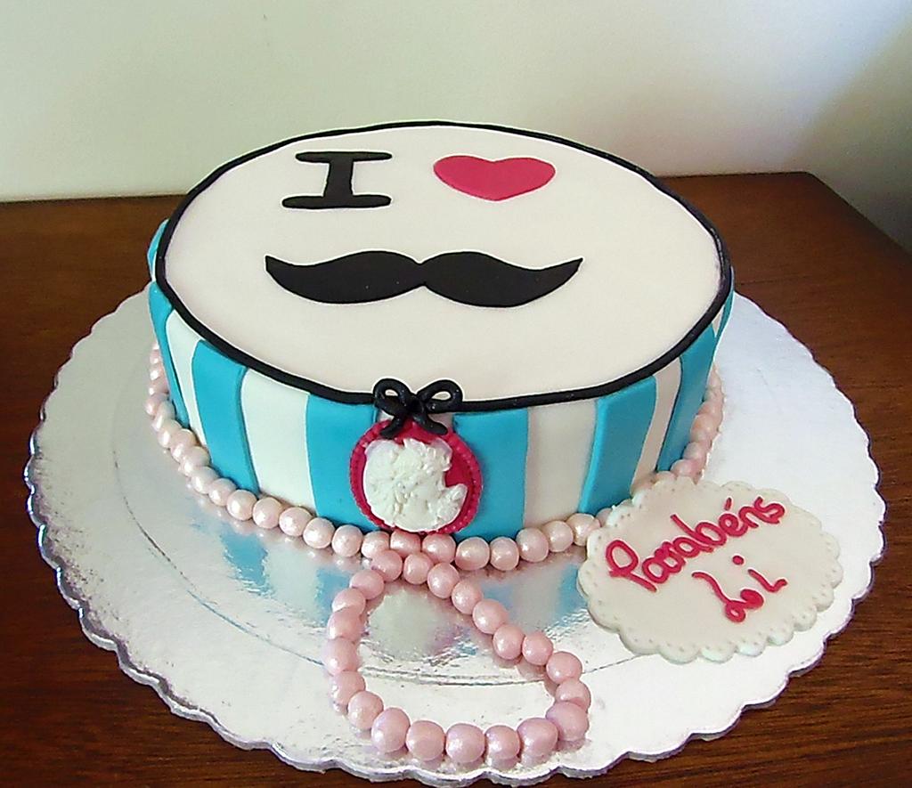 A simple mustache cake for a young... - 180 Degree Celsius | Facebook