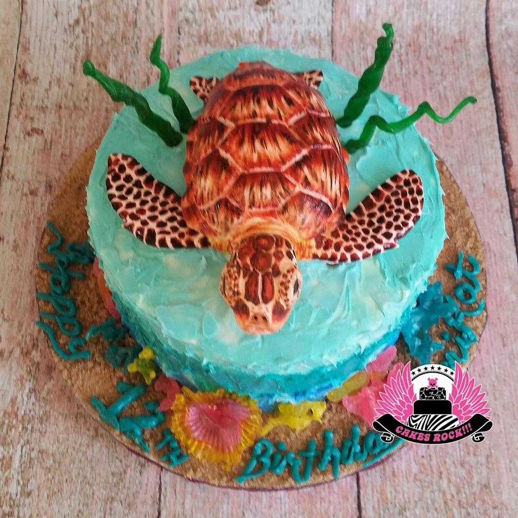 Sea Turtle Birthday Cake - Cake by Cakes ROCK!!! - CakesDecor