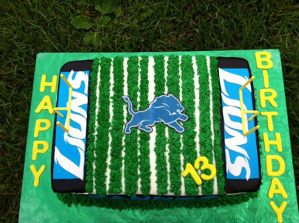 Detroit Lions - Decorated Cake by Caking Around Bake Shop - CakesDecor