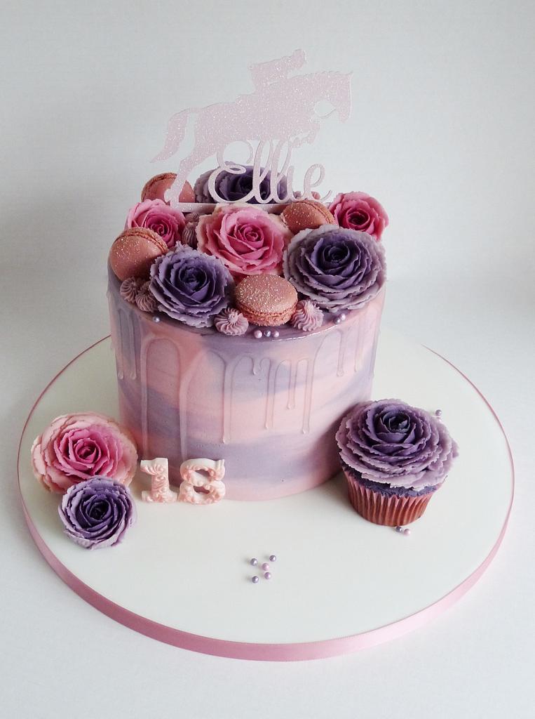 Liana & Giada's Pink, Chocolate, and Gold Drip Birthday Cake NJ – Blue  Sheep Bake Shop