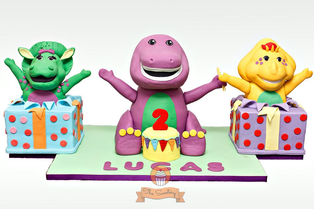HallieCakes - 10 inches Barney theme cake for a baby boy.... | Facebook