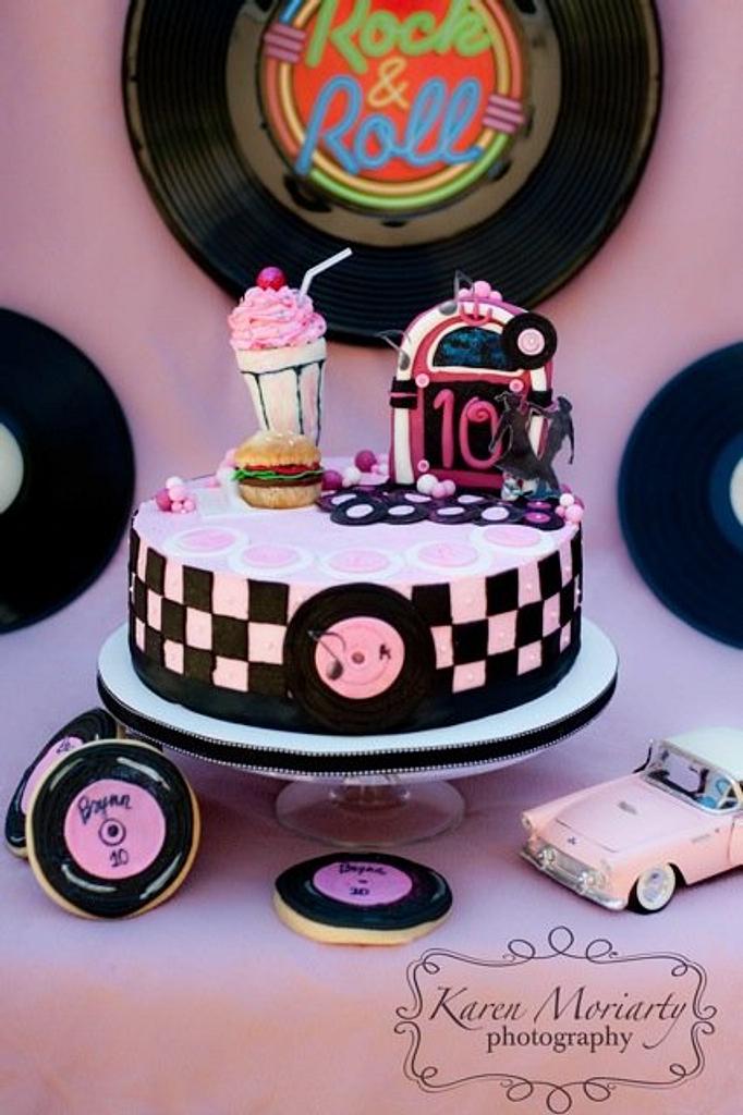 50\'s Sock Hop Birthday - Decorated Cake by SugarMommas - CakesDecor