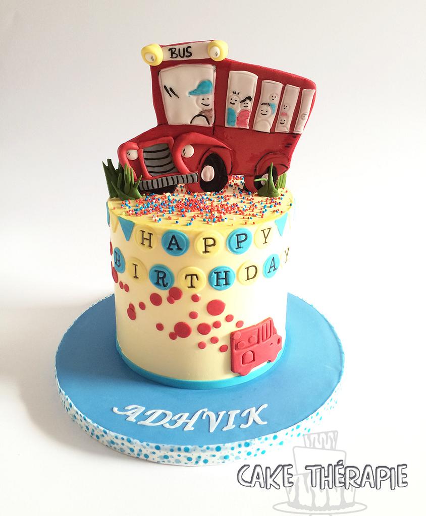 Bus Themed Kids Cake