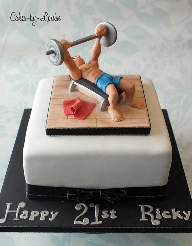 Amazon.com: Body Builder Happy Birthday Cake Topper, Gym Fitness Theme Cake  Decoration for Men Boy, Athlete Enthusiast Party Decor, Black Glitter :  Everything Else