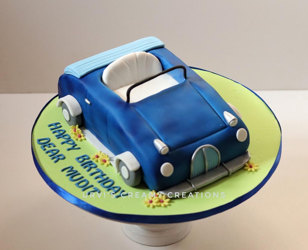Blue Car Cake - Kamara Cakes