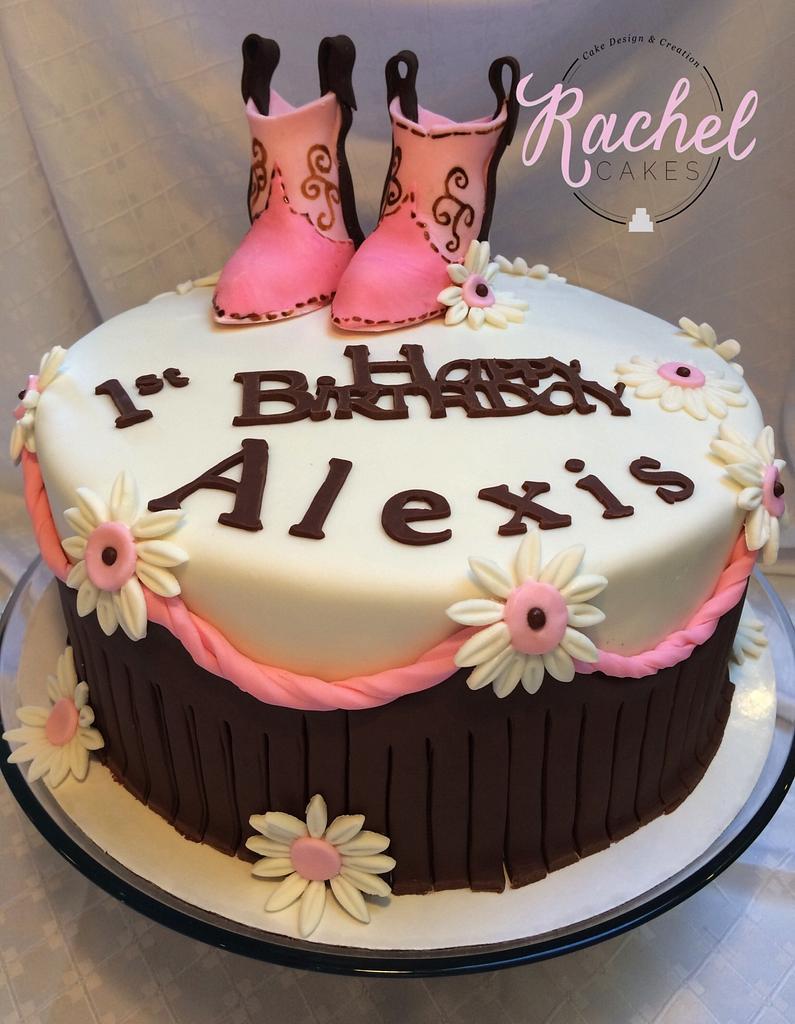 Cowgirl Birthday - Decorated Cake by Rachel~Cakes - CakesDecor