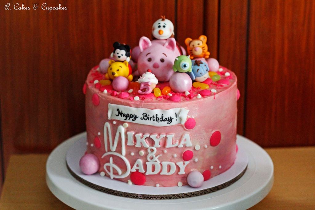 Disney Tsum Tsum Cake | Tsum tsum birthday cake, Disney cakes, Cartoon cake