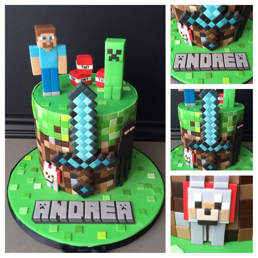 Minecraft cake - Decorated Cake by Natasha Rice Cakes - CakesDecor