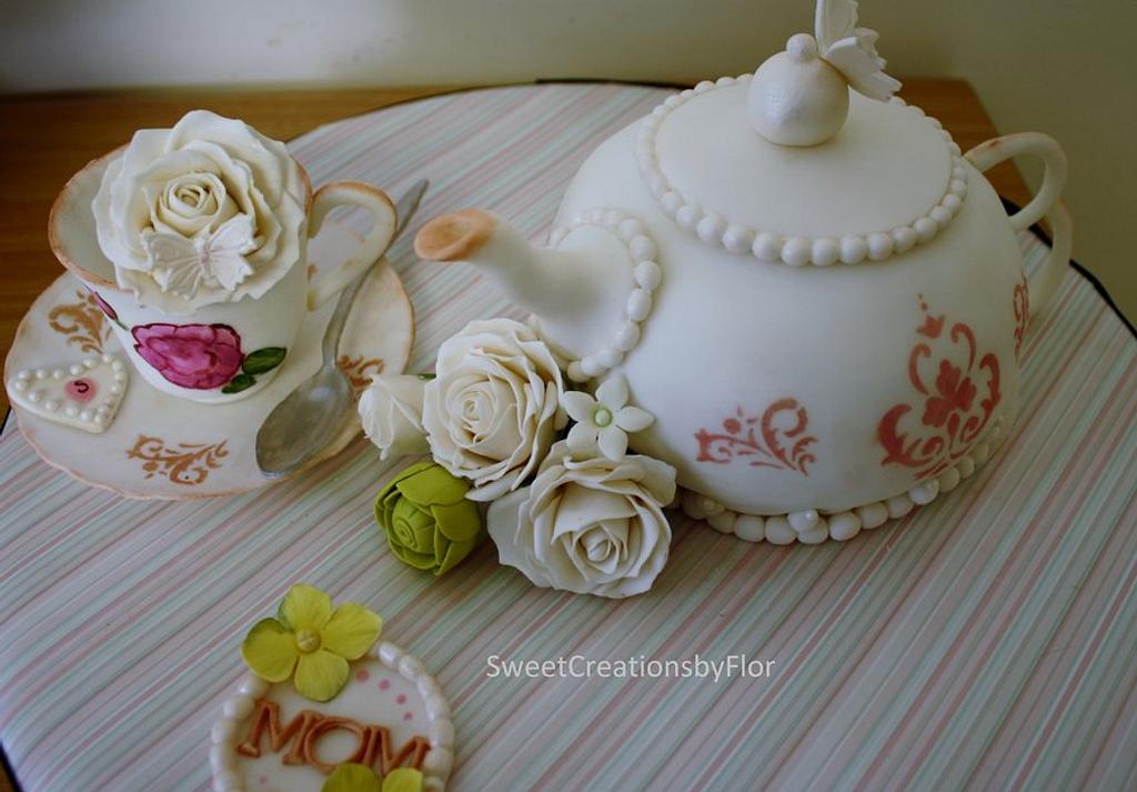 Teapot cake Cake by SweetCreationsbyFlor CakesDecor