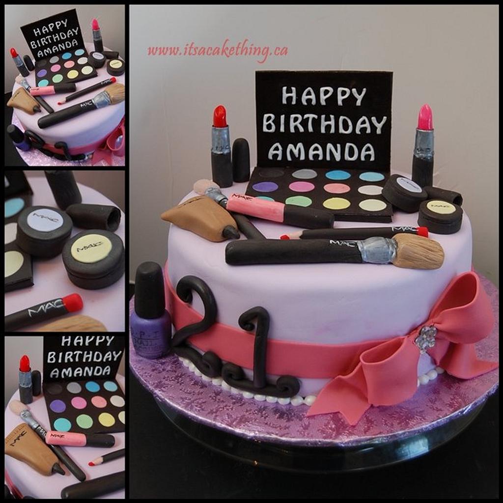 A makeup themed birthday cake for... - Cakeology Preston | Facebook