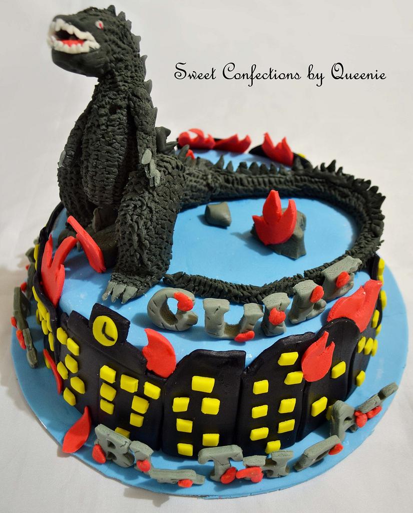 Godzilla Theme Cake - Cake by SWEET CONFECTIONS BY - CakesDecor