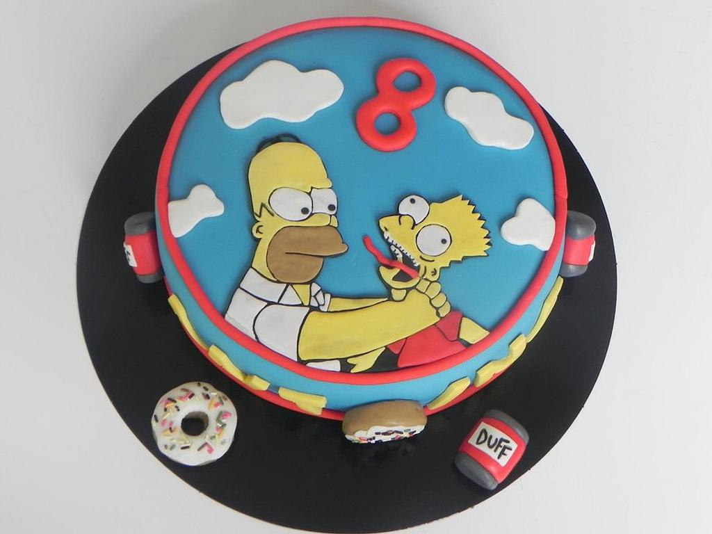 Cake Simpson Bart Omer Cake By Cendrine Cakesdecor