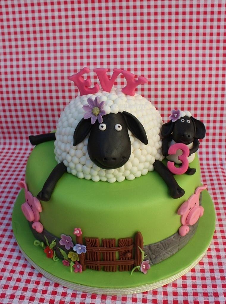 Shaun the Sheep single tier Cake