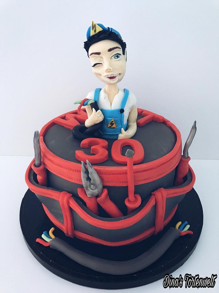 electrician cake topper