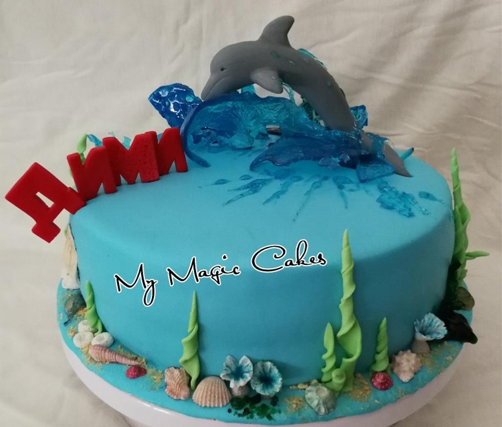 Dolphin cake | Made this for my stepson's friend's birthday.… | Flickr