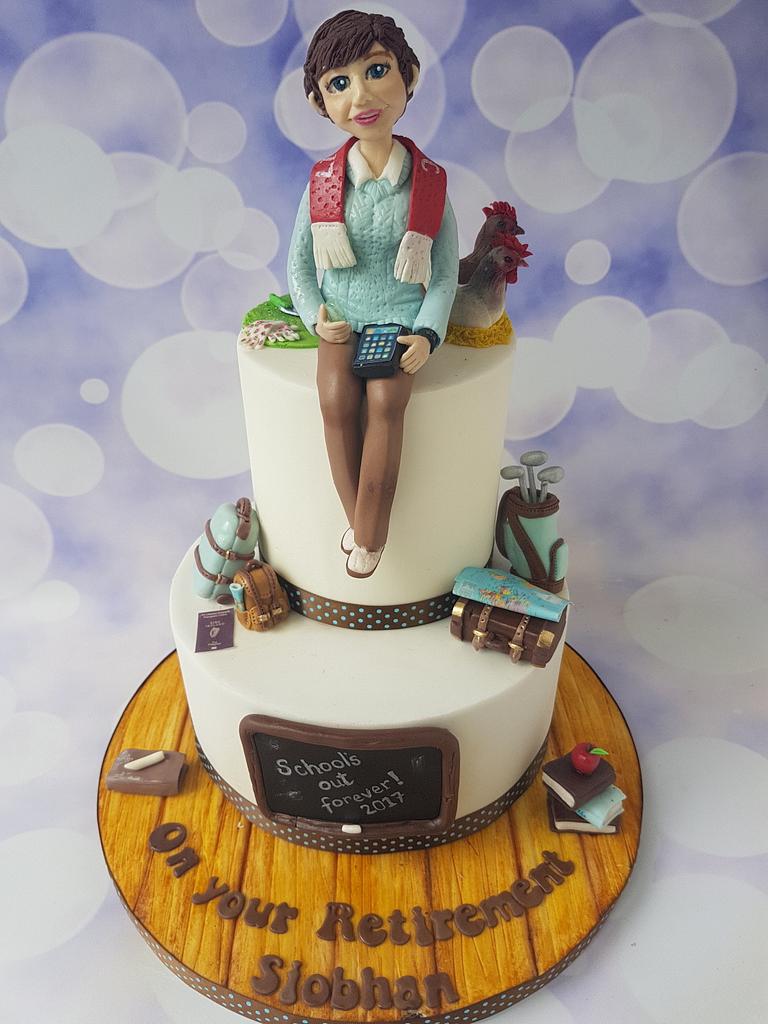 Floral Retirement Cake | Retirement party cakes, Retirement cakes, Retirement  cake decorations