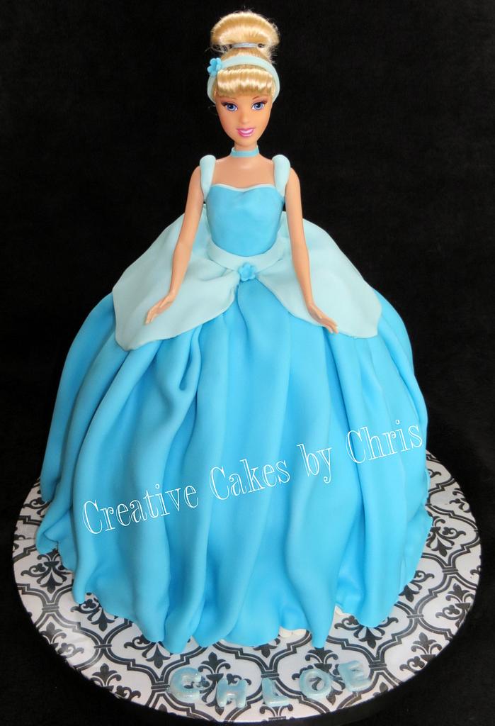 Blue Fondant Barbie Cake- Order Online Blue Fondant Barbie Cake @  Flavoursguru