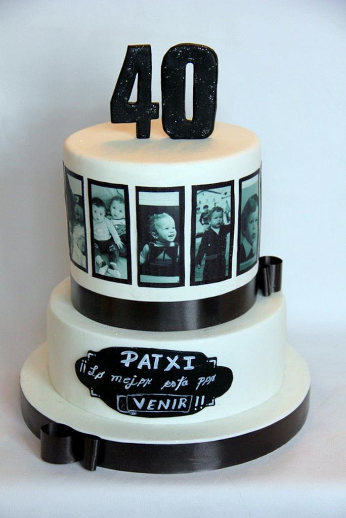 Tarta 40 años - Decorated Cake by SORELLAS CAKES PAMPLONA - CakesDecor