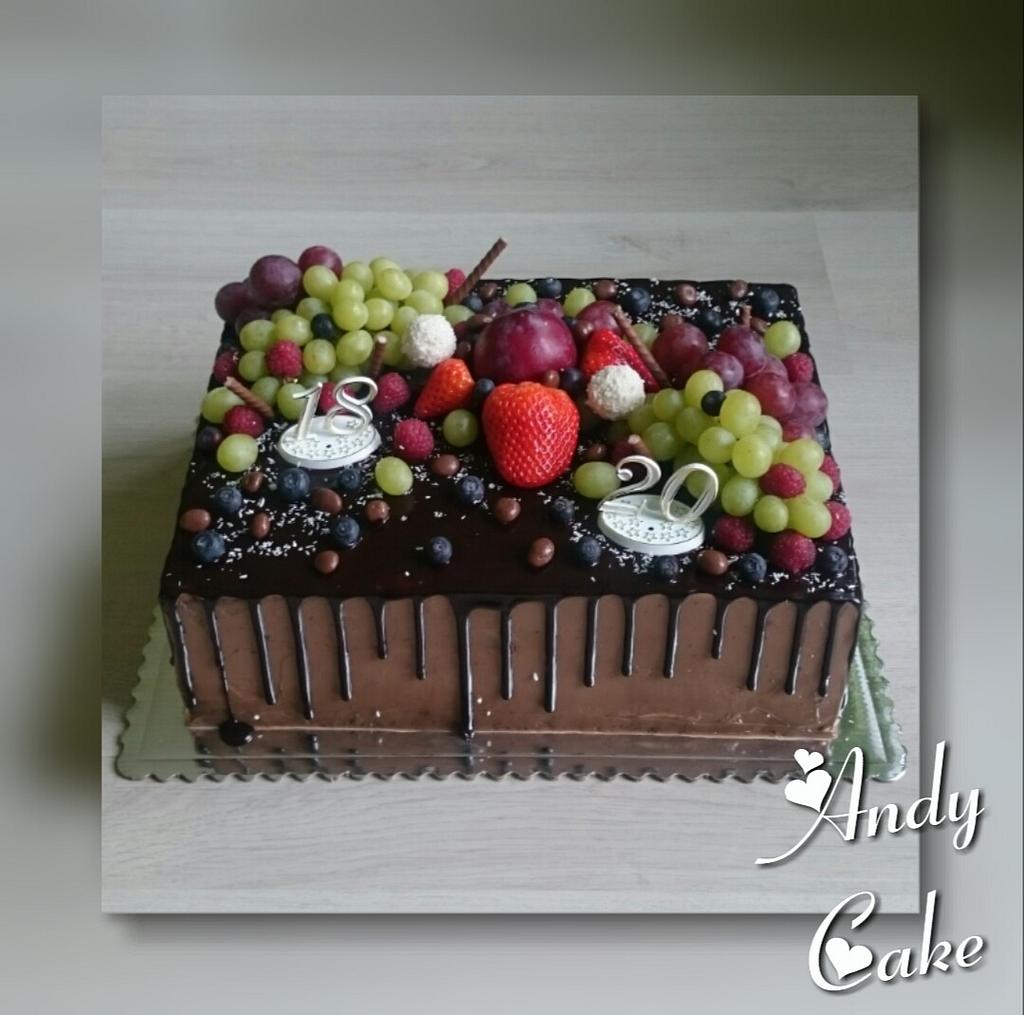 Chocolate cake with fresh fruits - Decorated Cake by - CakesDecor