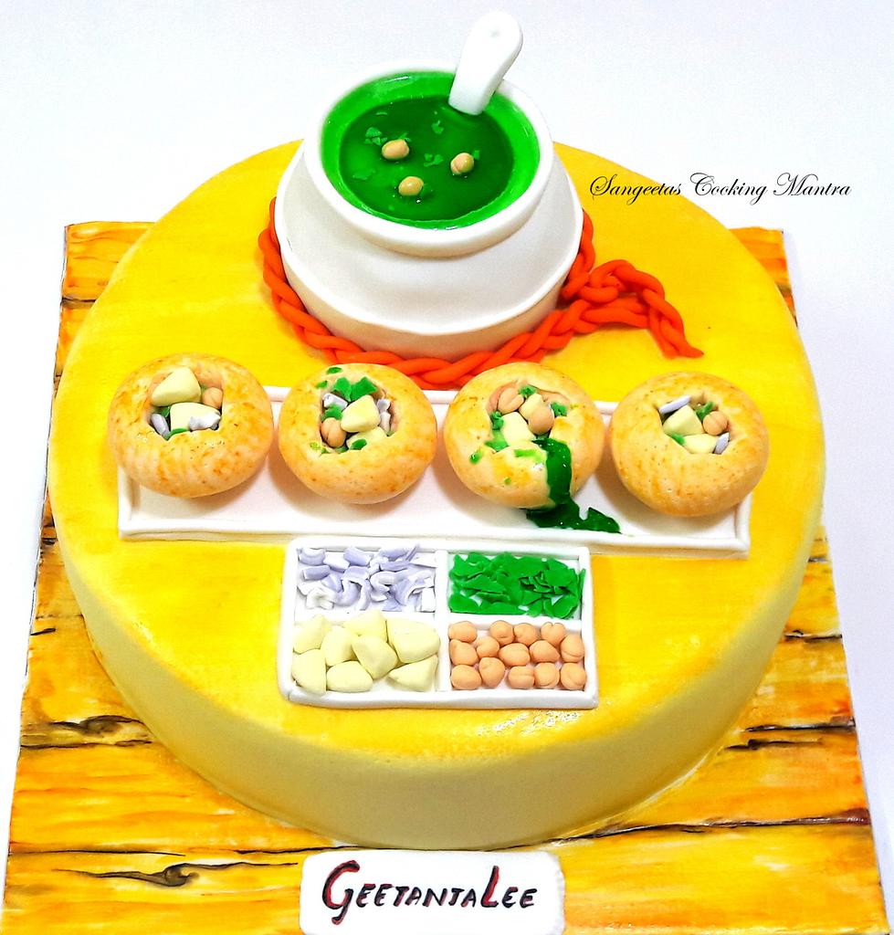 Golgappa/fuchka/pani puri cake Cake by Sangeeta Roy CakesDecor