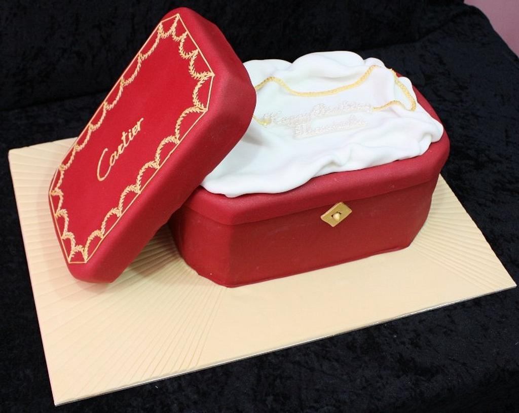 Cartier box cake Decorated Cake by The House of Cakes CakesDecor