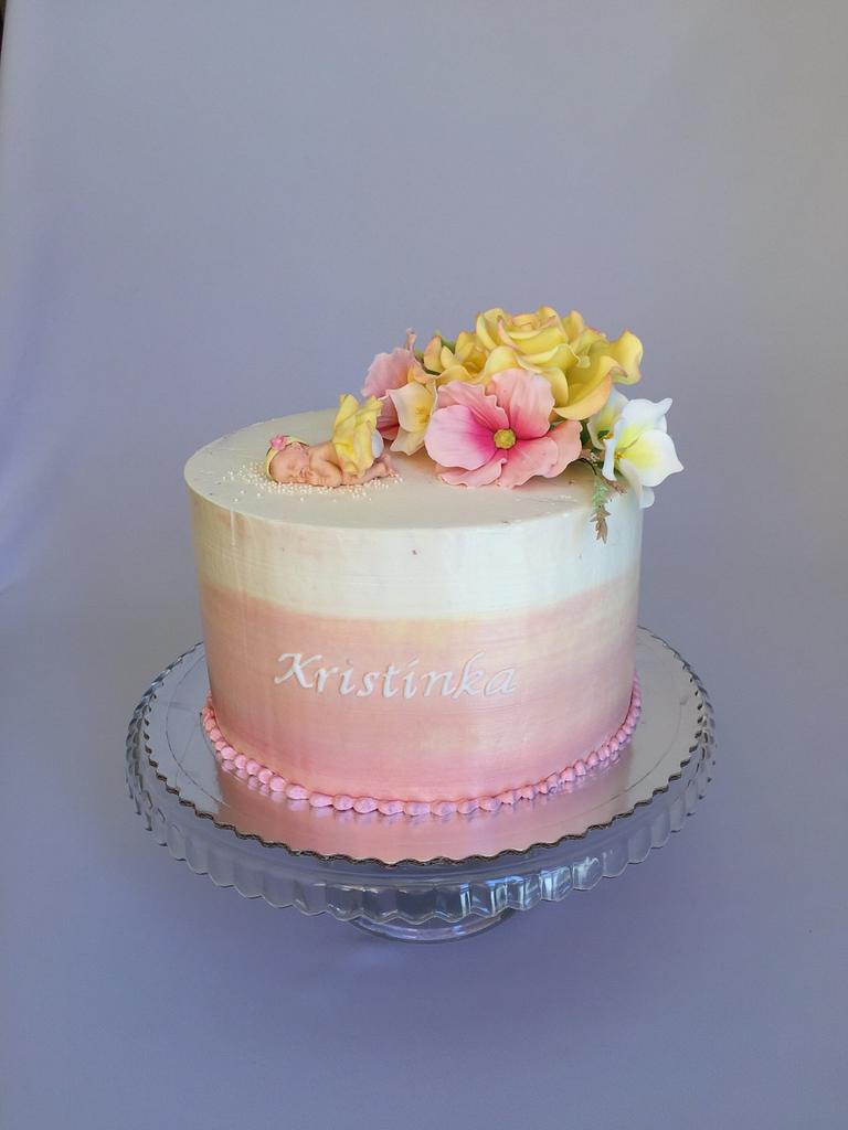 Christening Girl Cake - 2227 – Cakes and Memories Bakeshop