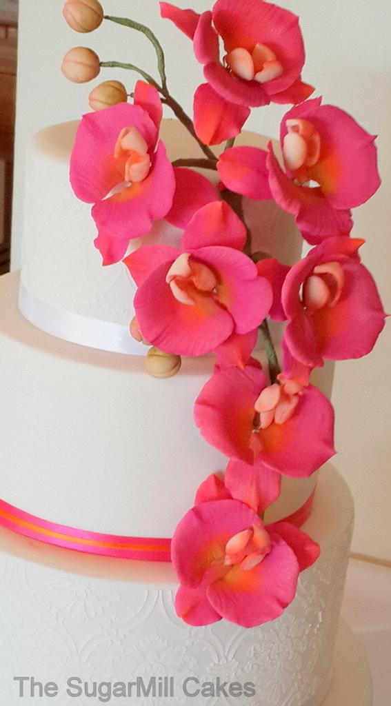 sugar orchids Cake by sugarmillcakes CakesDecor