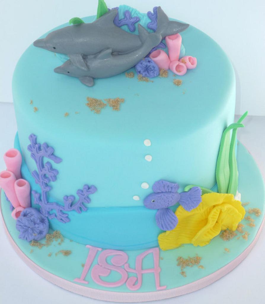 Fondant Dolphin Cake Topper Set, Coral Cake, Mermaid Cake, Sea Animals Cake,  Under the Sea Animals - Etsy
