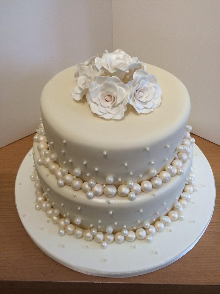pearl anniversary cake | Picture tag | Edible Creations by Rosey