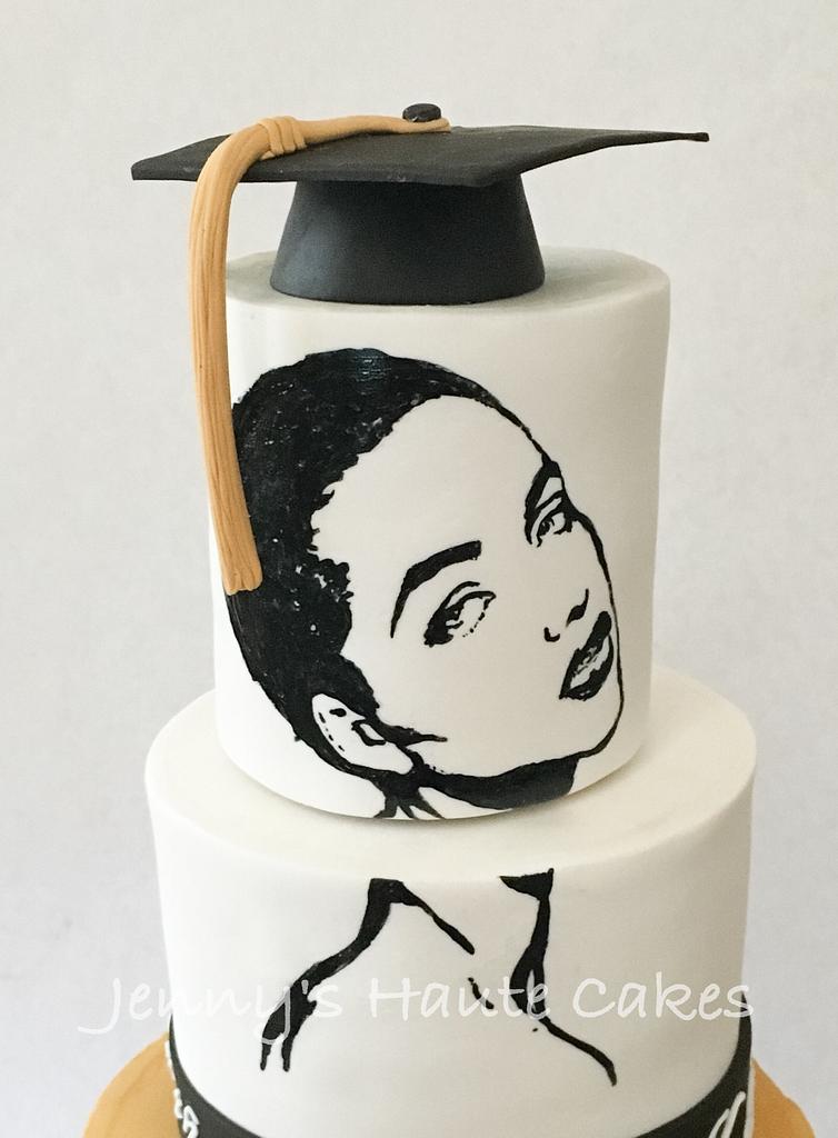 Elegant Graduation Cake for Lexi - Cake by Jenny Kennedy - CakesDecor