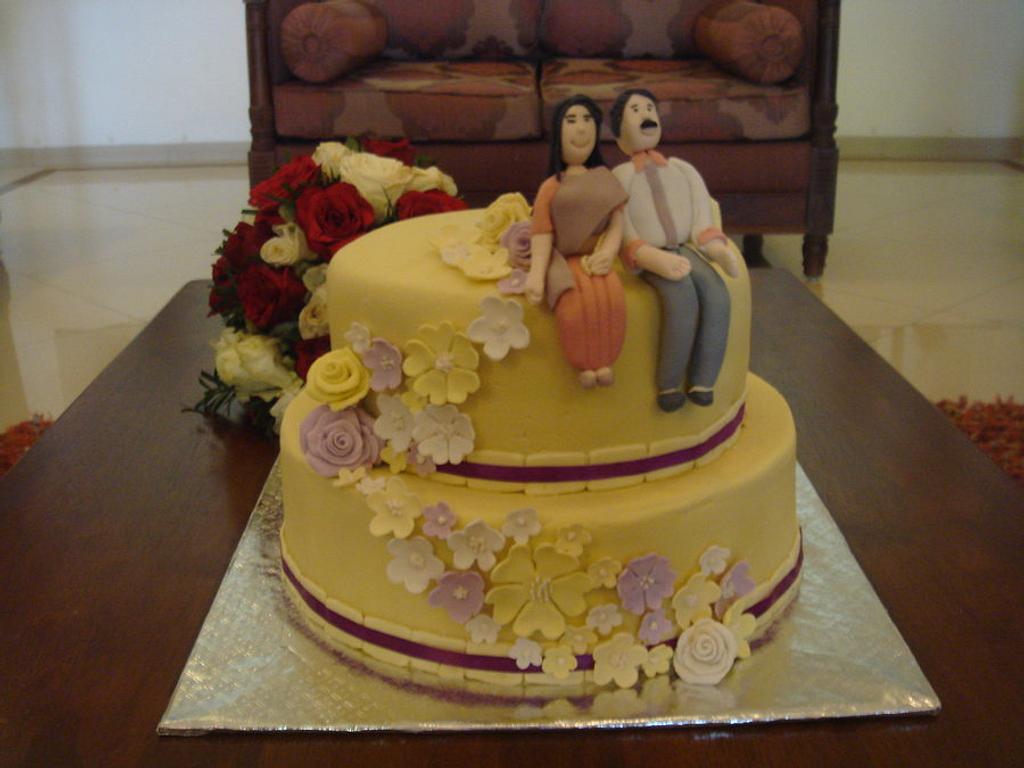 Husband Wife cake - Decorated Cake by Niha Naina - CakesDecor