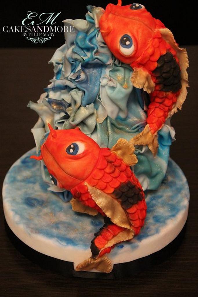 Koi Fish Cake Overcome Problems Will Make You Stronger CakesDecor   N188swvlezjl5zczhcfl 