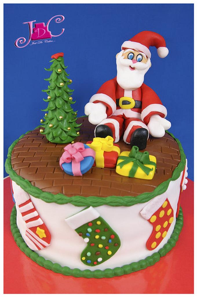 Festiko® Happy Birthday Cake Topper with Santa Claus Ginger Bread Sleigh  Winter Snowman, Christmas Birthday