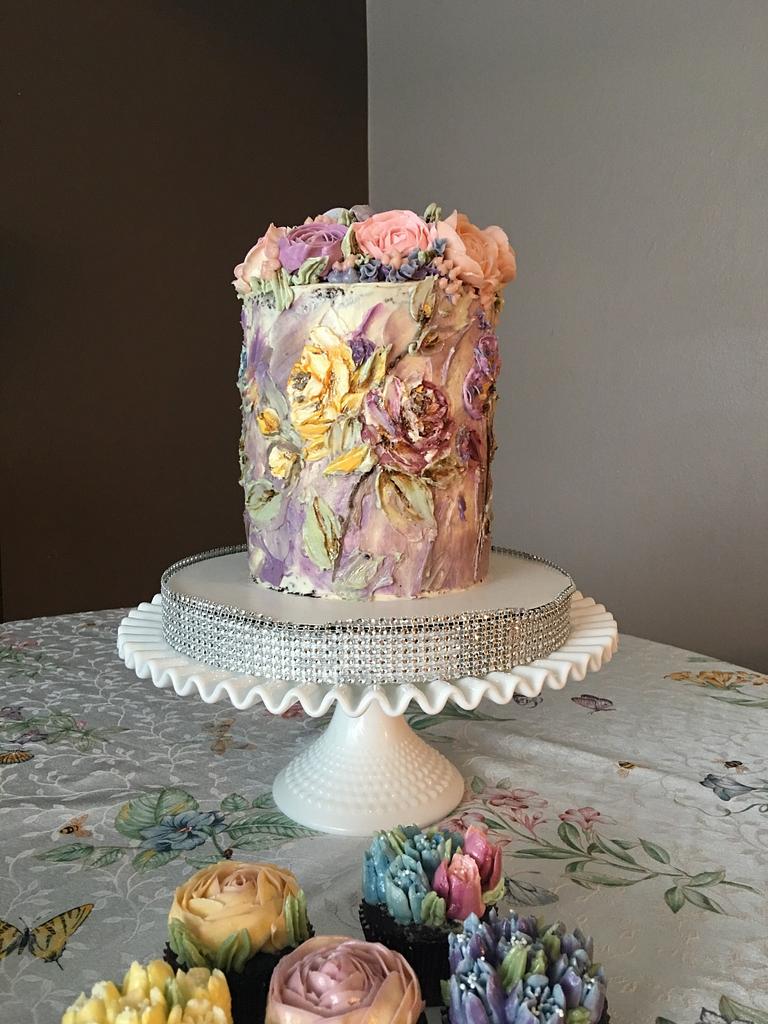 Textured Palette Knife Cake