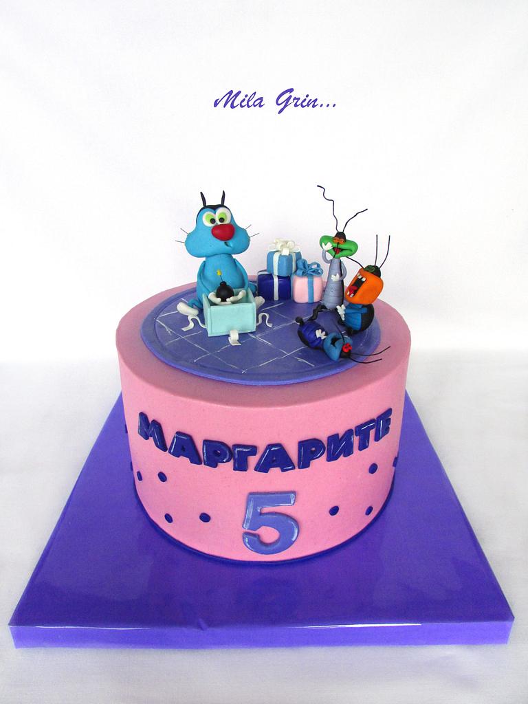 Oggy and the cockroaches - Cake by Mila - CakesDecor